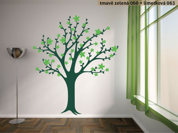 Samolepky na zeď - Rozkvetlý strom